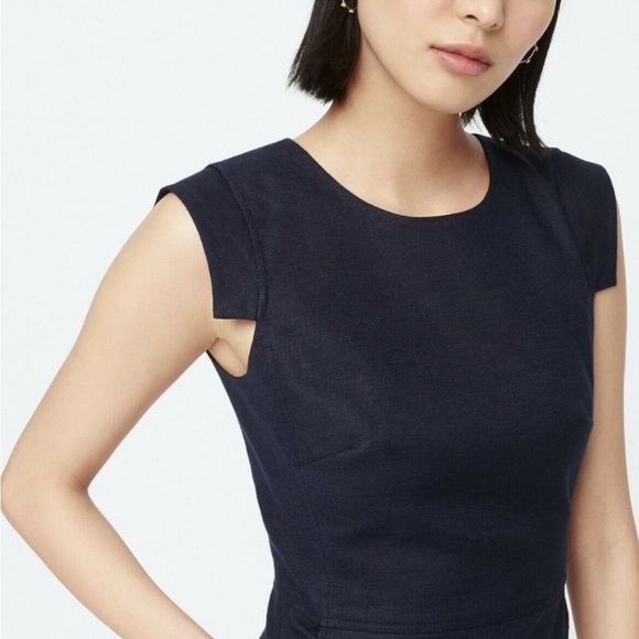 J.Crew Resume Dress Black Wool Stretch #C9102 Size 4 - Picture 2 of 12